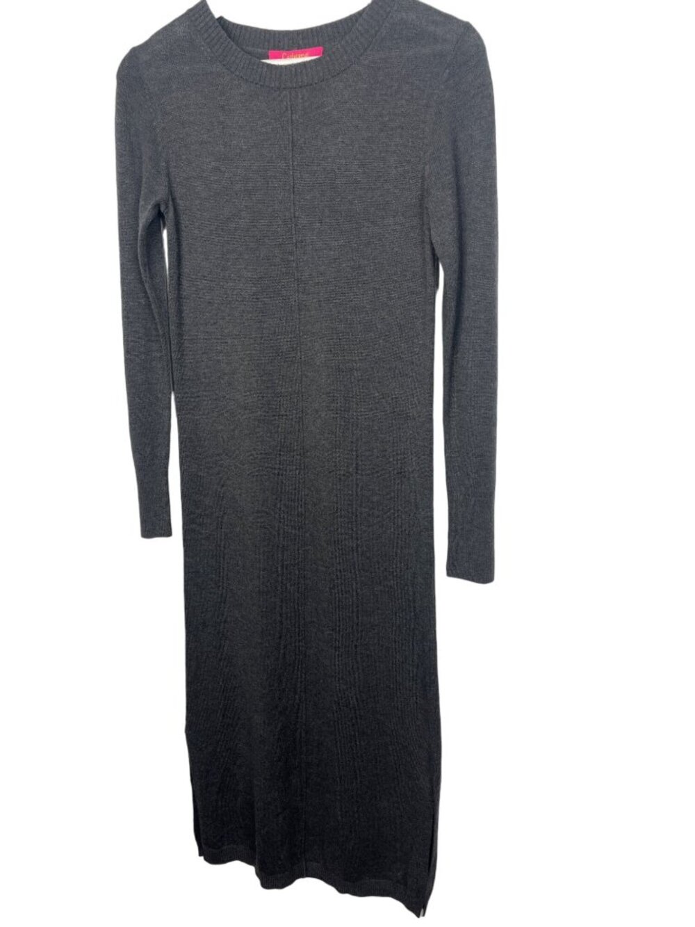 Catherine Malandrino Sweater Dress Womens XS Gray Midi Knit Minimalist